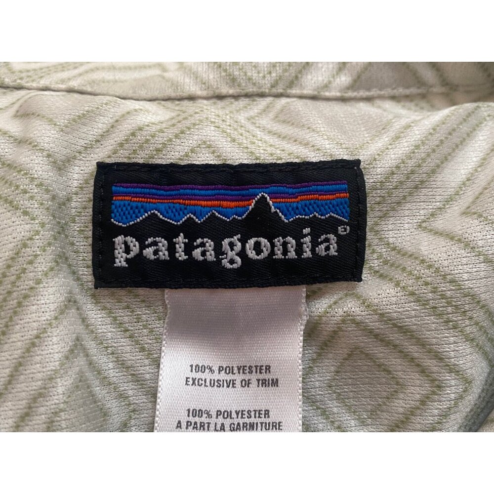 Patagonia Men's XL New Belgium Brewing Short Sleeve Polyester Shirt Sage Green - Picture 12 of 13